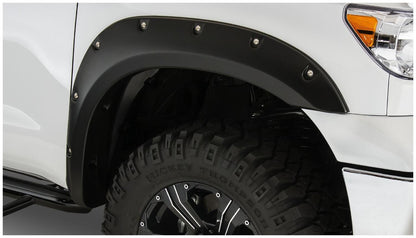 Black Pocket/Rivet Style Smooth Finish 4-Piece Fender Flare Set For 2007-2013 Toyota Tundra Bushwacker-1