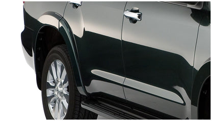Black OE Style Smooth Finish 4-Piece Fender Flare Set For 2008-2015 Toyota Sequoia W/Factory Mudflaps Bushwacker-2