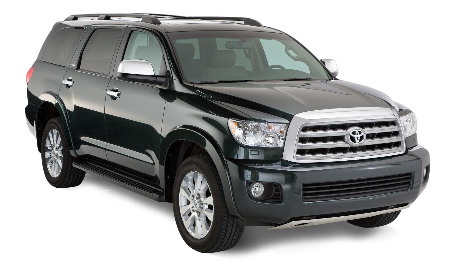 Black OE Style Smooth Finish 4-Piece Fender Flare Set For 2008-2015 Toyota Sequoia W/Factory Mudflaps Bushwacker-3