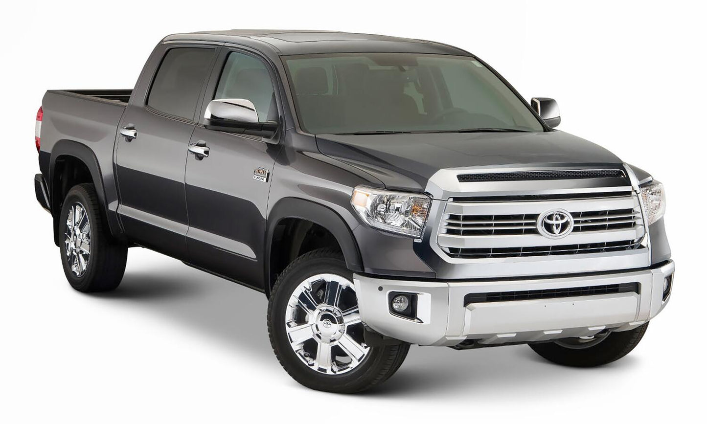 Black OE Style Smooth Finish 4-Piece Fender Flare Set For 2014-2021 Toyota Tundra Bushwacker