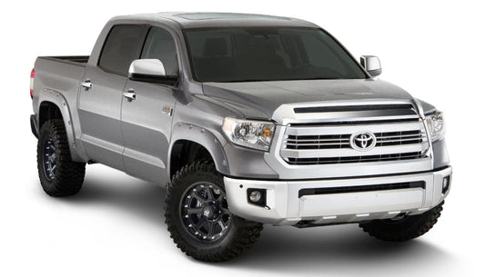 Pocket/Rivet Style Color Matched Silver Sky Metallic 4-Piece Fender Flare Set For 2017-2021 Toyota Tundra, Must Remove Mudflaps Bushwacker