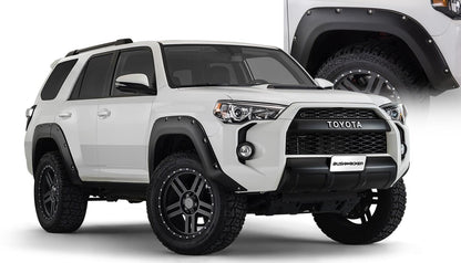Black Pocket/Rivet Style Smooth Finish 4-Piece Fender Flare Set For 2014-2022 Toyota 4Runner (Excludes Limited) Bushwacker