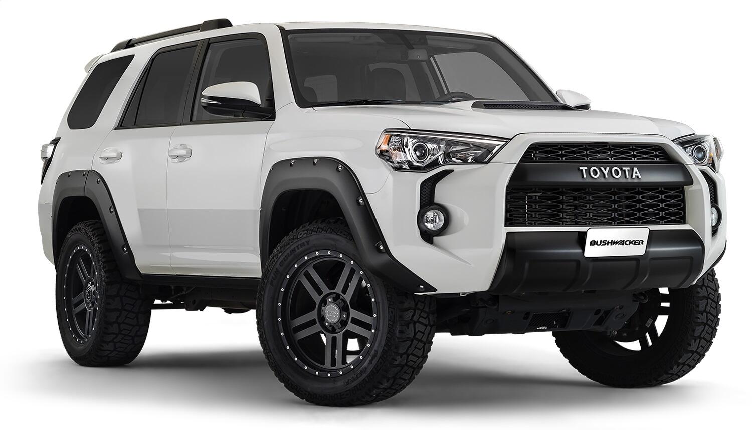 Black Pocket/Rivet Style Smooth Finish 4-Piece Fender Flare Set For 2014-2022 Toyota 4Runner (Excludes Limited) Bushwacker-3