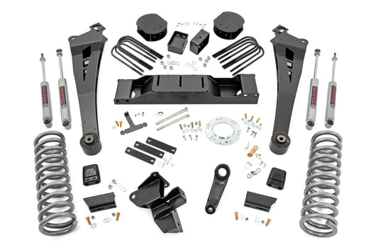 Rough Country 5.0 Inch Dodge Radius Arm Suspension Lift Kit (2020 Ram 3500 4WD Diesel, Air Ride, Dual Rear Wheels) Rough Country