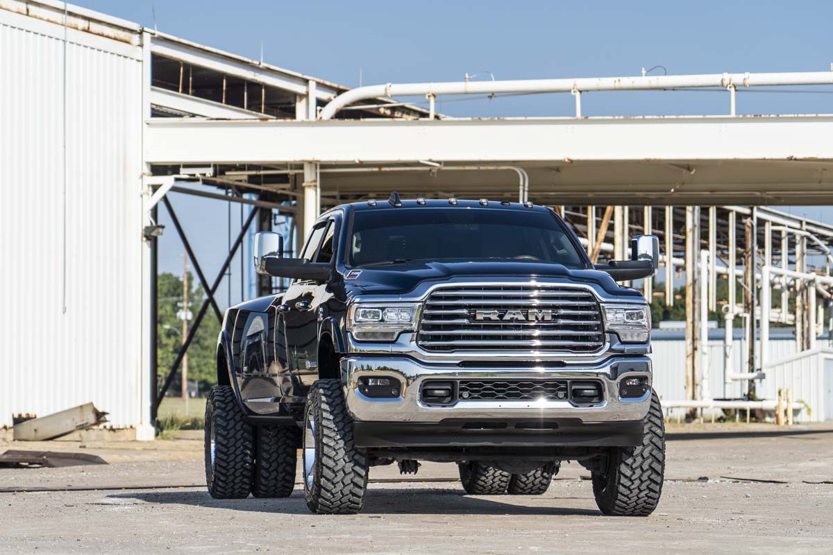 Rough Country 5.0 Inch Dodge Radius Arm Suspension Lift Kit (2020 Ram 3500 4WD Diesel, Air Ride, Dual Rear Wheels) Rough Country