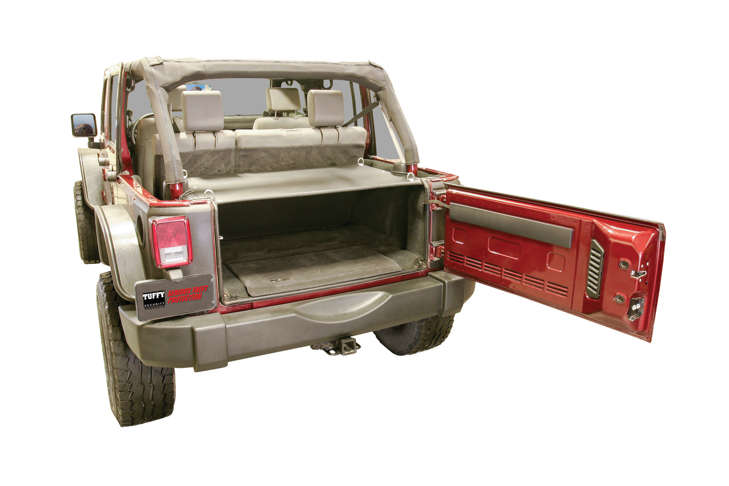 Premium Cargo Enclosure - 07-10 Wrangler JK 4-Door Mounting Kit 310-ALTMNT May Be Required Black Products Tuffy Security