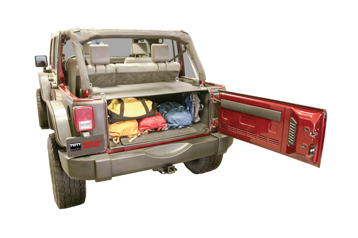 Premium Cargo Enclosure - 07-10 Wrangler JK 4-Door Mounting Kit 310-ALTMNT May Be Required Black Products Tuffy Security-2