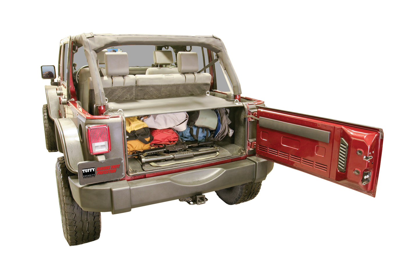 Premium Cargo Enclosure - 07-10 Wrangler JK 4-Door Mounting Kit 310-ALTMNT May Be Required Black Products Tuffy Security-4