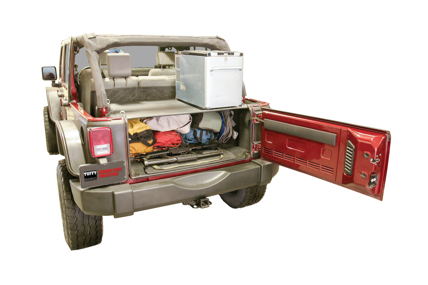 Premium Cargo Enclosure - 07-10 Wrangler JK 4-Door Mounting Kit 310-ALTMNT May Be Required Black Products Tuffy Security-5