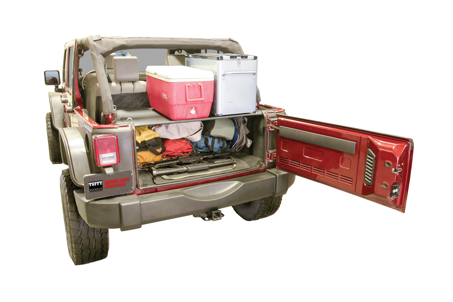 Premium Cargo Enclosure - 07-10 Wrangler JK 4-Door Mounting Kit 310-ALTMNT May Be Required Black Products Tuffy Security-6