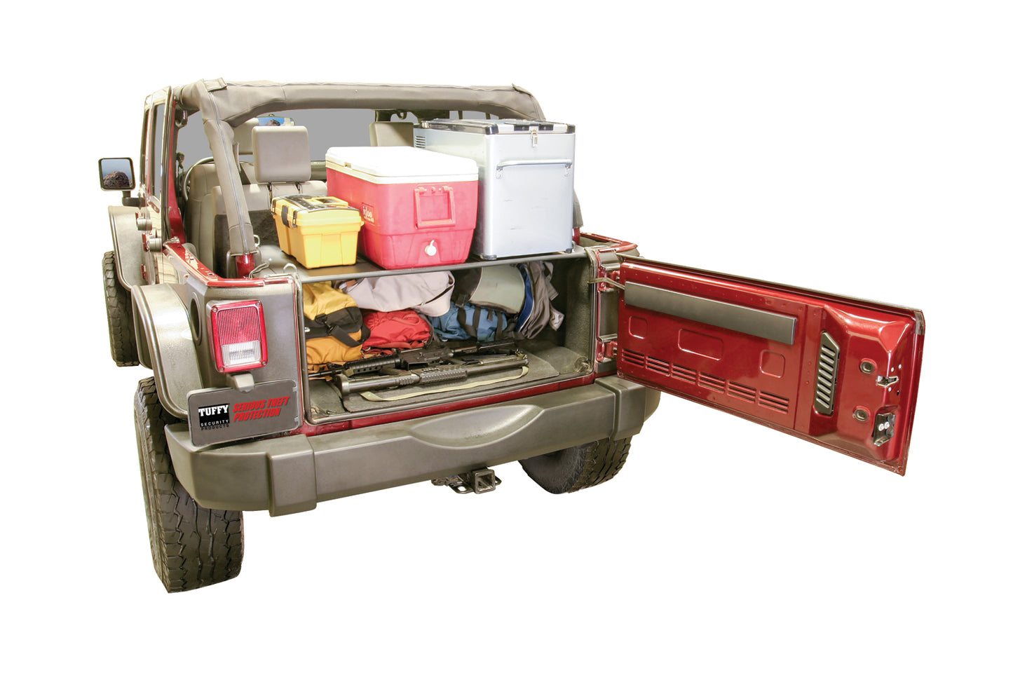 Premium Cargo Enclosure - 07-10 Wrangler JK 4-Door Mounting Kit 310-ALTMNT May Be Required Black Products Tuffy Security-7