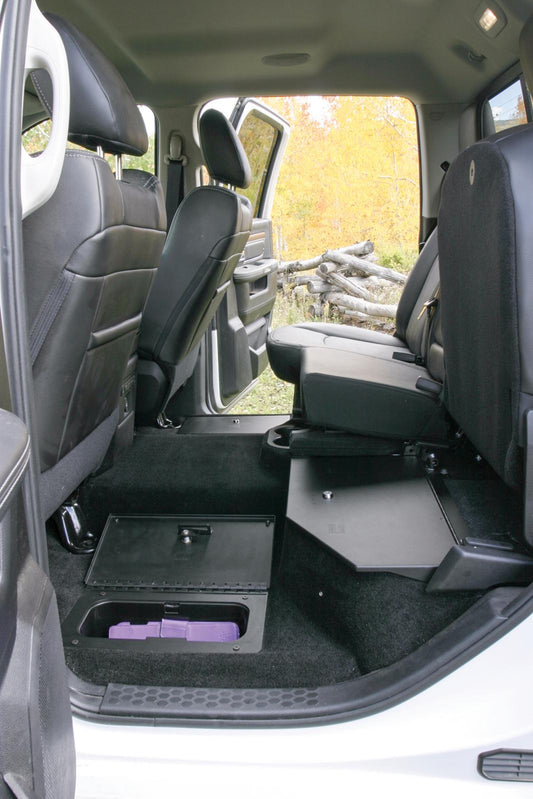 In-Floor Locking Cargo Lid 09-25 Ram 1500/2500/3500 Crew Cab Exc.Mega Cab Black Products Tuffy Security