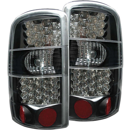 Tail Light Set LED Clear Lens Black Housing Pair Does Not Fit Barn Door Models Chevrolet Suburban 1500/2500/Tahoe 2000-2006, GMC Yukon/XL 1500/XL 2500 2000-2006 AnzoUSA