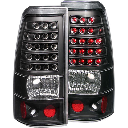 Tail Light Set LED Clear Lens Black Housing Pair This Housing Has 4 Socket Ports Chevrolet Silverado 1500/1500 HD/2500 HD/3500 2003-2007, 2500 2003-2006 AnzoUSA