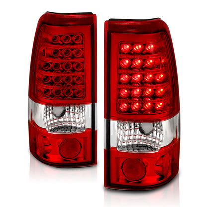 Tail Light Set LED Red/Clear Lens Pair Does Not Fit 3500 Series Or Stepside Models Chevrolet Silverado 1500/2500 1999-2007, 2500 HD 2001-2007, 3500 HD 2007, GMC Sierra 1500 1999-2007, 2500 1999-2004 AnzoUSA-4