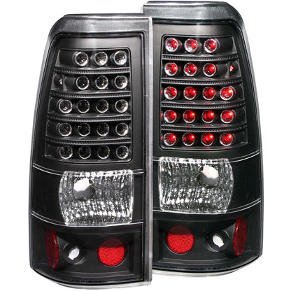 Tail Light Set LED Clear Lens Black Housing Pair This Housing Has 3 Socket Ports Chevrolet Silverado 1500/2500 1999-2007, 1500 HD/3500 2001-2002, 2500 HD 2001-2007, 3500 HD 2007, GMC Sierra 1500 1999-2007, 1500 HD/2500 HD 2001-2007, 2500 1999-2004 AnzoUSA