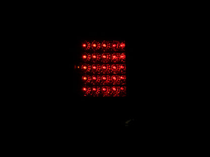 Tail Light Set LED Clear Lens Black Housing Pair Ford Expedition 1997-2002 AnzoUSA-1