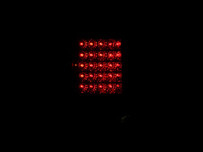 Tail Light Set LED Clear Lens Black Housing Pair Ford Expedition 1997-2002 AnzoUSA-2