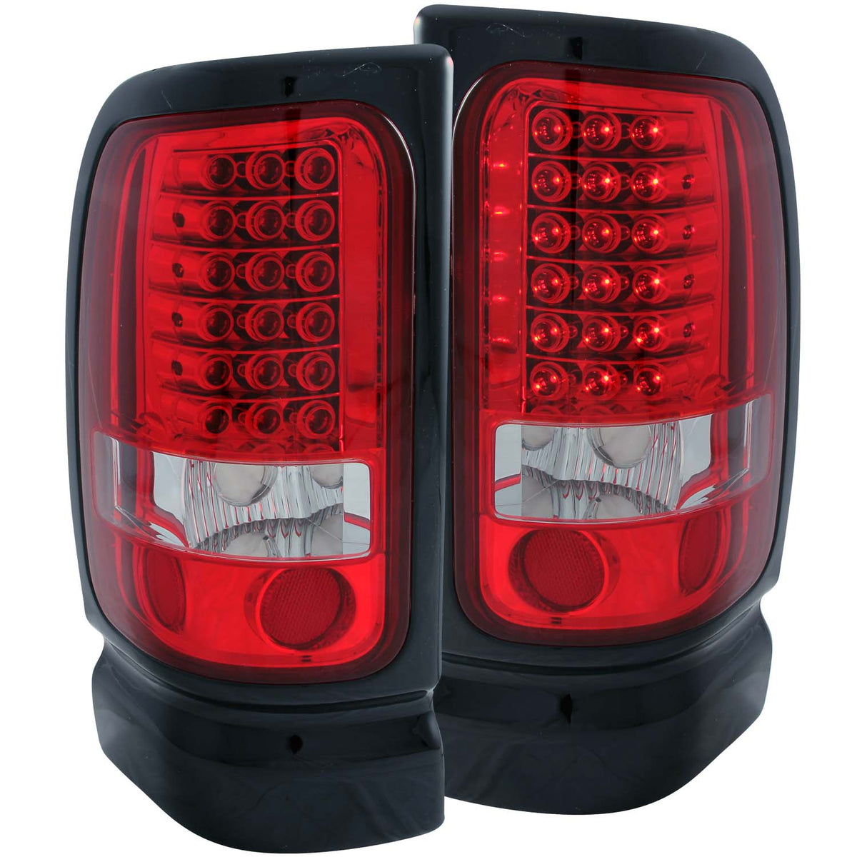 Tail Light Set LED Red/Clear Lens Pair Dodge Ram 1500 1994-2001, 2500/3500 1994-2002 AnzoUSA