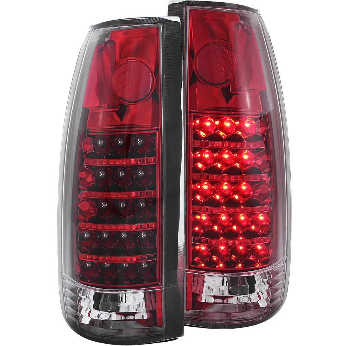 Tail Light Set Red/Clear Lens Pair Chevy/GMC/Cadillac Trucks/SUVs 1988-2000 AnzoUSA