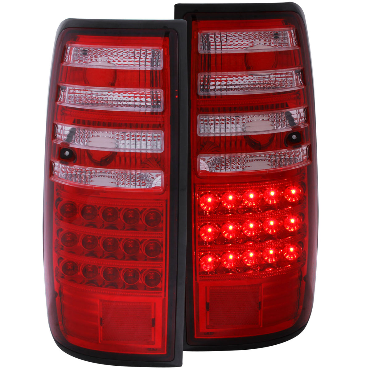 Tail Light Set Red/Clear Lens Pair Toyota Land Cruiser 1991-1997 AnzoUSA