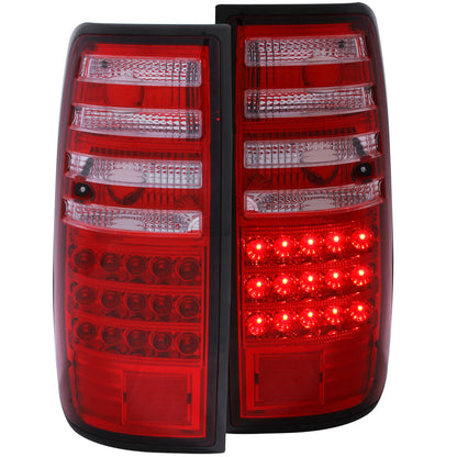 Tail Light Set Red/Clear Lens Pair Toyota Land Cruiser 1991-1997 AnzoUSA