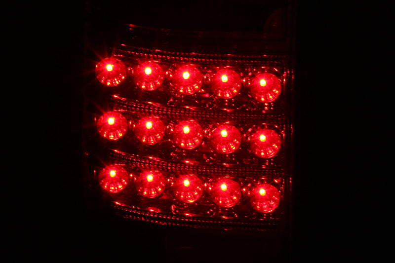 Tail Light Set Red/Clear Lens Pair Toyota Land Cruiser 1991-1997 AnzoUSA-2