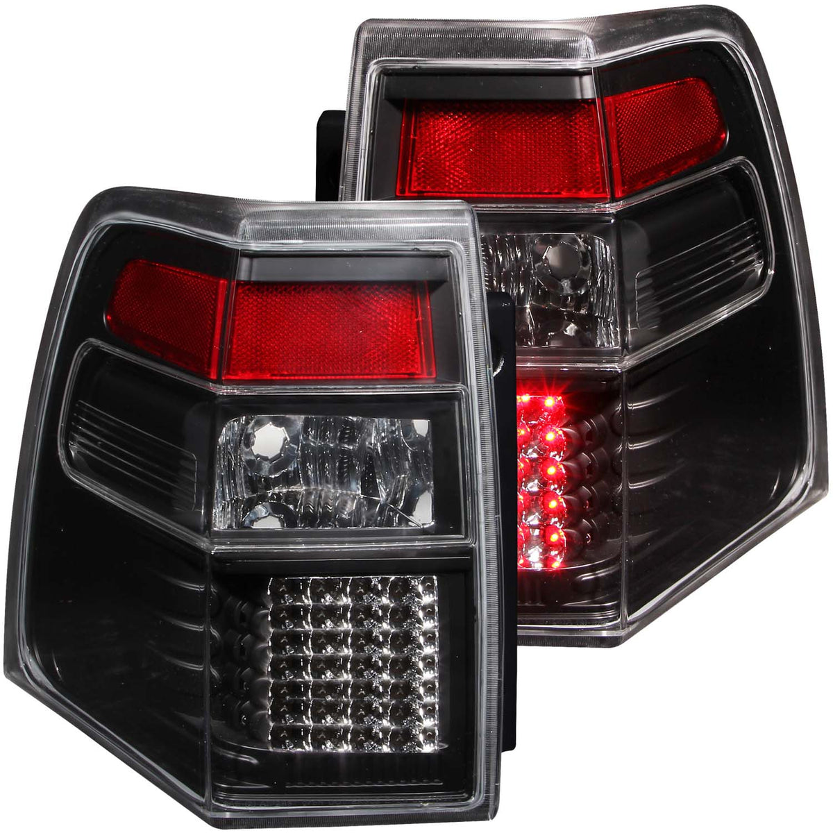 Tail Light Set LED Clear Lens Black Housing Pair Ford Expedition 2007-2017 AnzoUSA