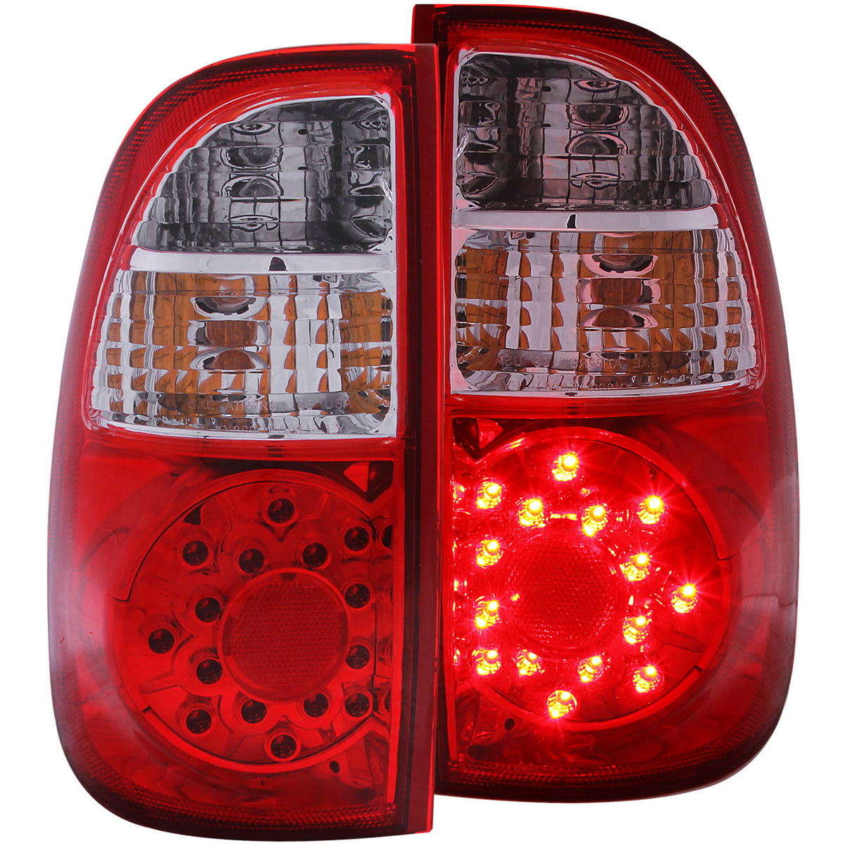 Tail Light Set Red/Clear Lens Pair Regular And Access Cab Models Only Toyota Tundra 2000-2006 AnzoUSA
