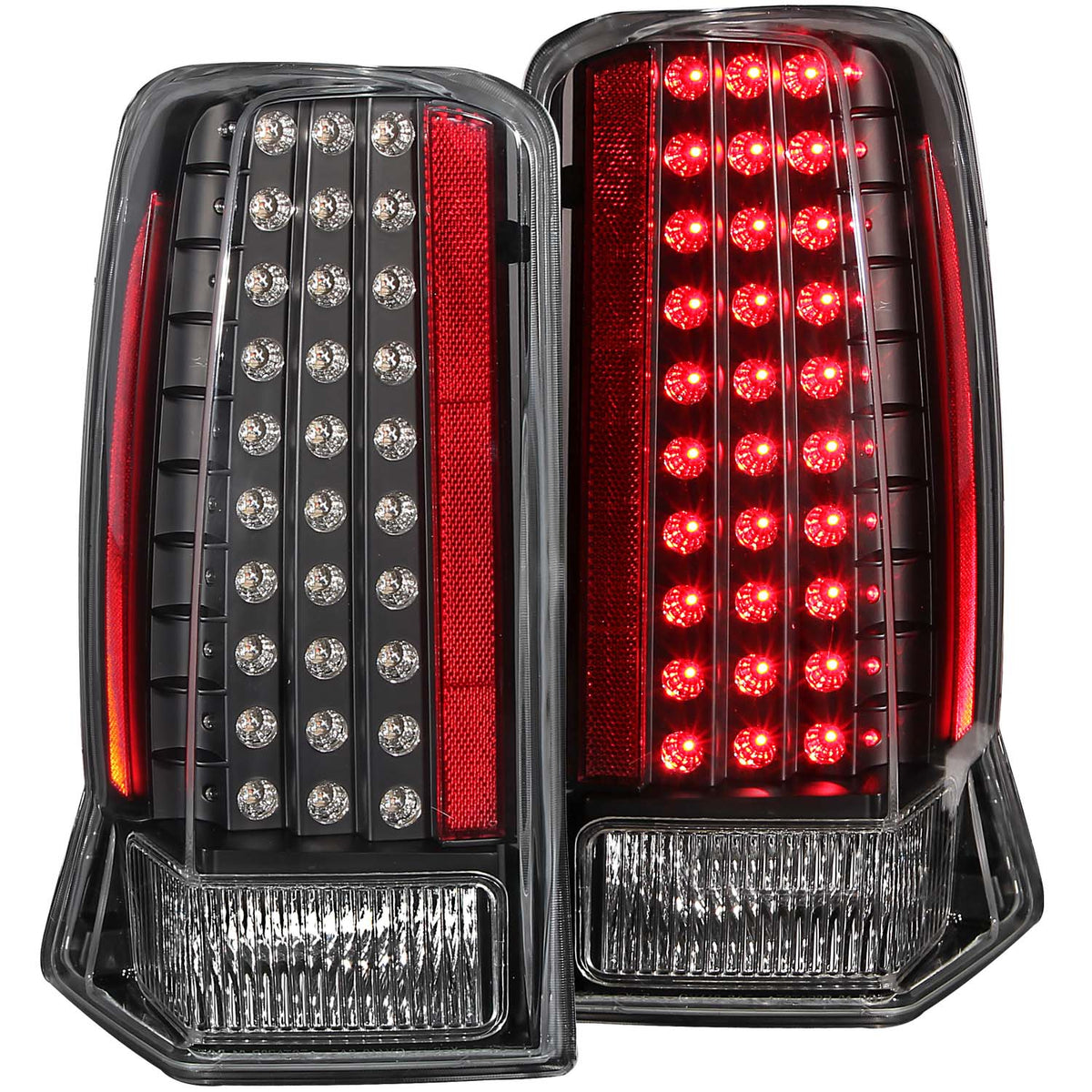 Tail Light Set LED Clear Lens Black Housing Pair Does Not Fit Escalade Ext Models Cadillac Escalade 2002-2006, Cadillac Escalade ESV 2003-2006 AnzoUSA