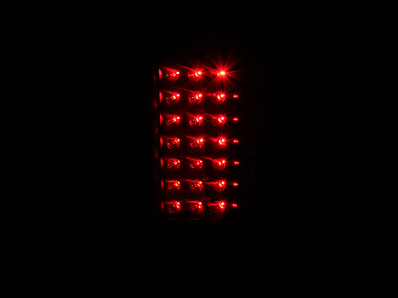 Tail Light Set LED Clear Lens Black Housing Pair Dodge Ram 1500 2007-2008, 2500/3500 2007-2009 AnzoUSA-1