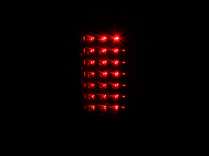 Tail Light Set LED Clear Lens Black Housing Pair Dodge Ram 1500 2007-2008, 2500/3500 2007-2009 AnzoUSA-1