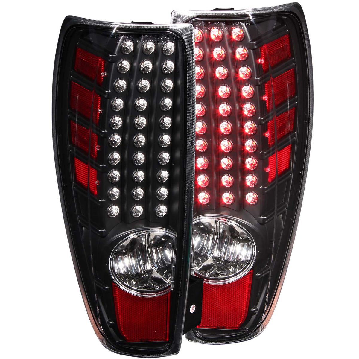 Tail Light Set LED Clear Lens Black Housing Pair Colorado/Canyon 2004-2012 AnzoUSA