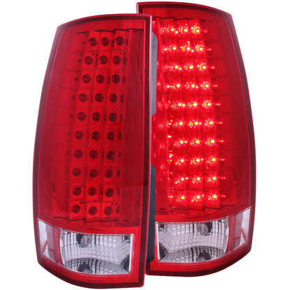 Tail Light Set LED Red/Clear Lens G4 Pair Chevrolet Suburban 1500/Tahoe 2007-2014, Suburban 2500/Yukon XL 2500 2007-2013, Yukon/XL 1500 2007-2014 AnzoUSA