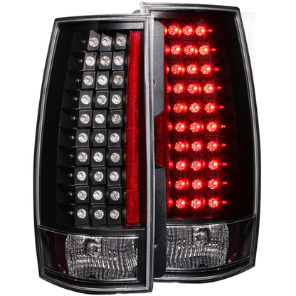 Tail Light Set LED Clear Lens Black Housing G4 Pair Chevrolet Suburban 2014, Chevrolet Suburban 1500/Tahoe 2007-2014, Suburban 2500/Yukon XL 2500 2007-2013, GMC Yukon/XL 1500 2007-2014 AnzoUSA