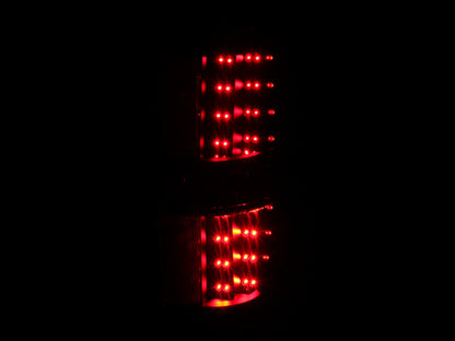 Tail Light Set LED Clear Lens Black Housing Pair Ford F-150 2009-2014 AnzoUSA-2