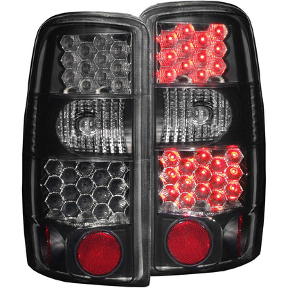 Tail Light Set LED Dark Smoke Lens Black Housing Pair Chevrolet Suburban 1500/2500/Tahoe 2000-2006, GMC Yukon/XL 1500/XL 2500 2000-2006 AnzoUSA