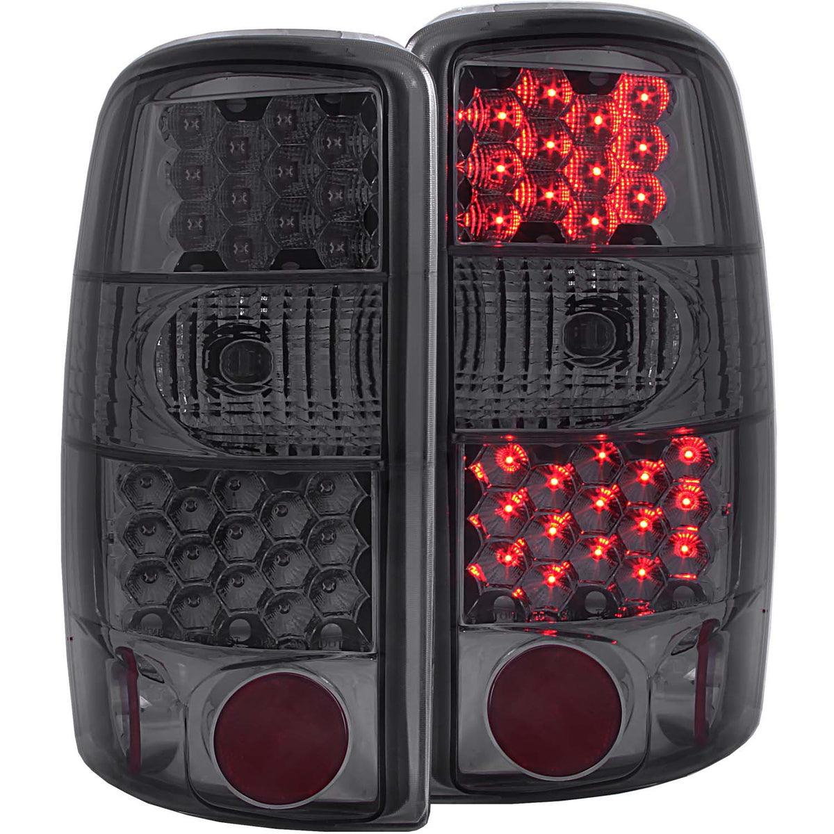 Tail Light Set LED Smoke Lens Pair Chevrolet Suburban 1500/2500/Tahoe 2000-2006, GMC Yukon/XL 1500/XL 2500 2000-2006 AnzoUSA