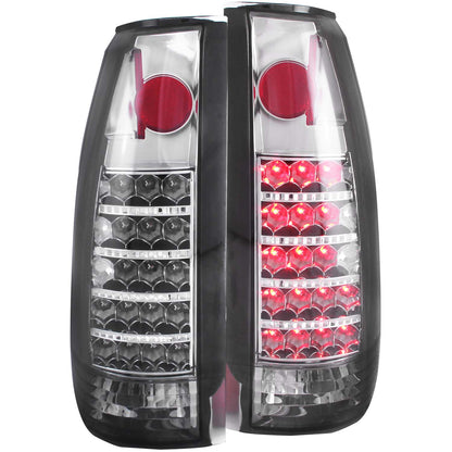 Tail Light Set LED Smoke Lens Pair Chevy/GMC/Cadillac Trucks/SUVs 1988-2000 AnzoUSA