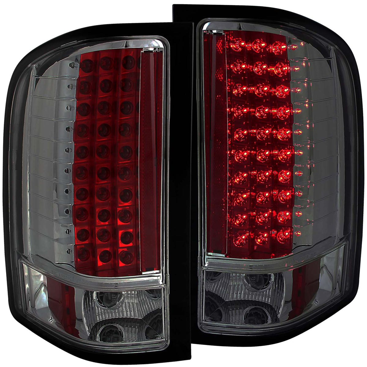 Tail Light Set LED Smoke Lens Pair Chevrolet Silverado 1500 2007-2013, 2500 HD/3500 HD 2007-2014, 3500 2007 AnzoUSA