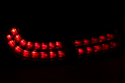 Tail Light Set LED Smoke Lens Pair 4 Pc. Hyundai Santa Fe 2007-2012 AnzoUSA-2