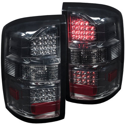 Tail Light Set LED Smoke Lens Pair GMC Sierra 1500 2014-2015, 2500 HD 2014-2016 AnzoUSA