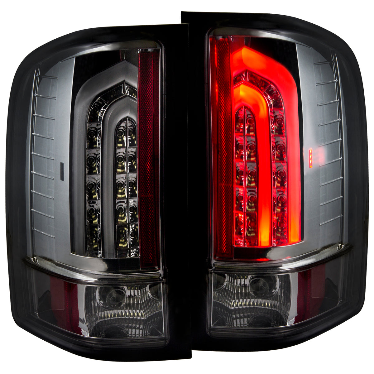 Tail Light Set LED Smoke Lens G2 Pair Chevrolet Silverado 1500 2007-2013, 2500 HD/3500 HD 2007-2014, 3500 2007 AnzoUSA
