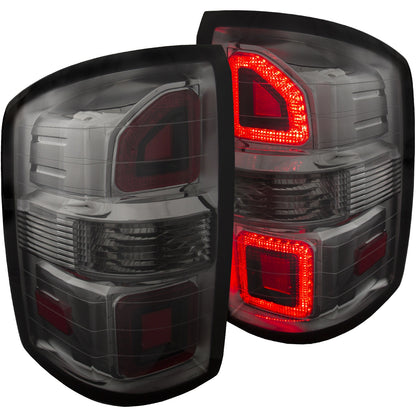 Tail Light Set LED Smoke Lens G2 Pair GMC Sierra 1500/2500 HD 2014-2015 AnzoUSA