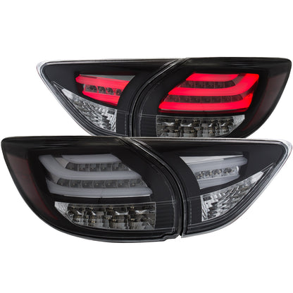 Tail Light Set LED Clear Lens Black Housing Pair Mazda CX-5 2013-2015 AnzoUSA