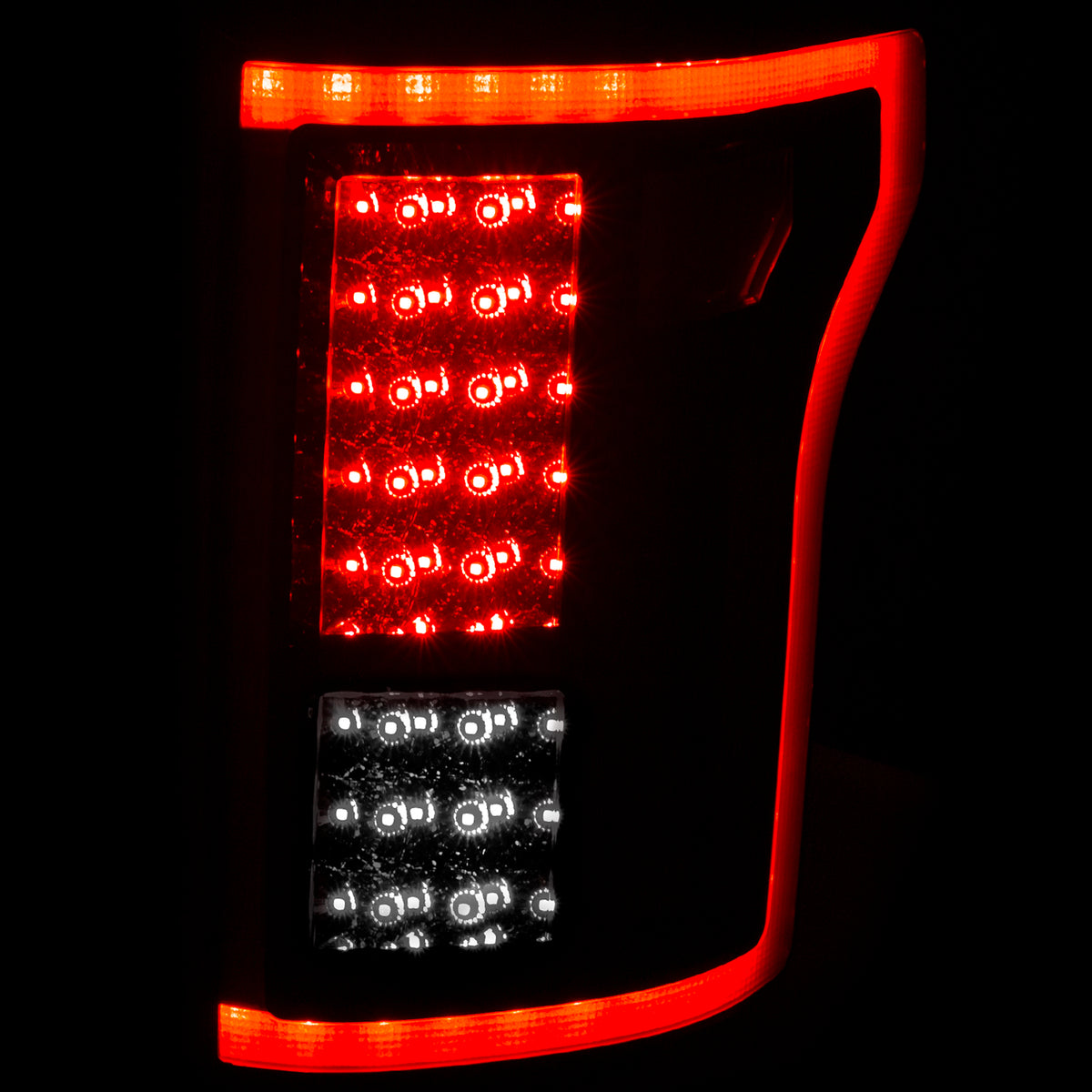 Tail Light Set LED Red/Clear Lens Pair Ford F-150 2015-2017 AnzoUSA-2