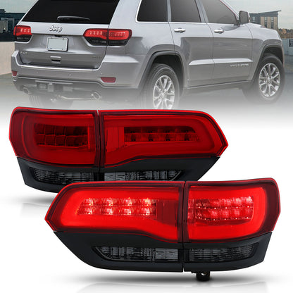 Tail Light Set LED Red/Smoke Lens Red/White Light Jeep Grand Cherokee 2014-2021, Cherokee WK 2022 AnzoUSA
