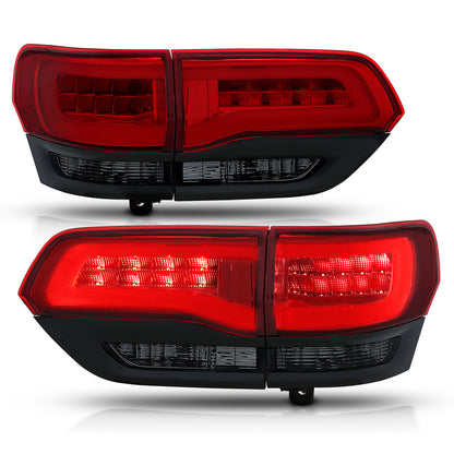 Tail Light Set LED Red/Smoke Lens Red/White Light Jeep Grand Cherokee 2014-2021, Cherokee WK 2022 AnzoUSA-1