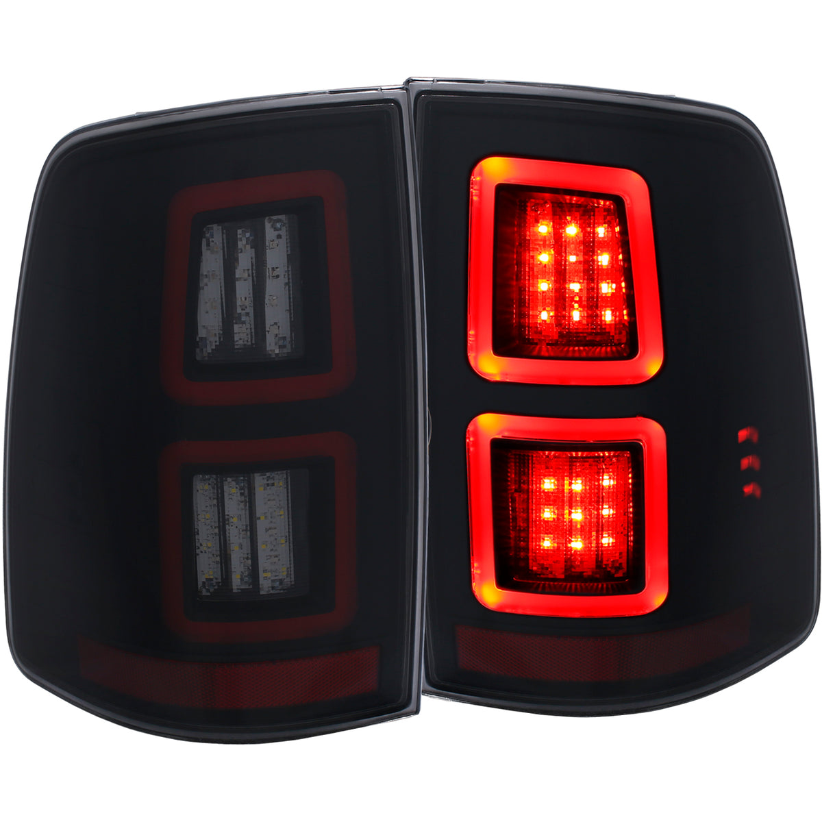 Tail Light Set LED Smoke Lens Pair Dodge Ram 1500/2500/3500 2009-2010, Ram 1500/2500/3500 2011-2018, Ram 1500 2019-2023 AnzoUSA