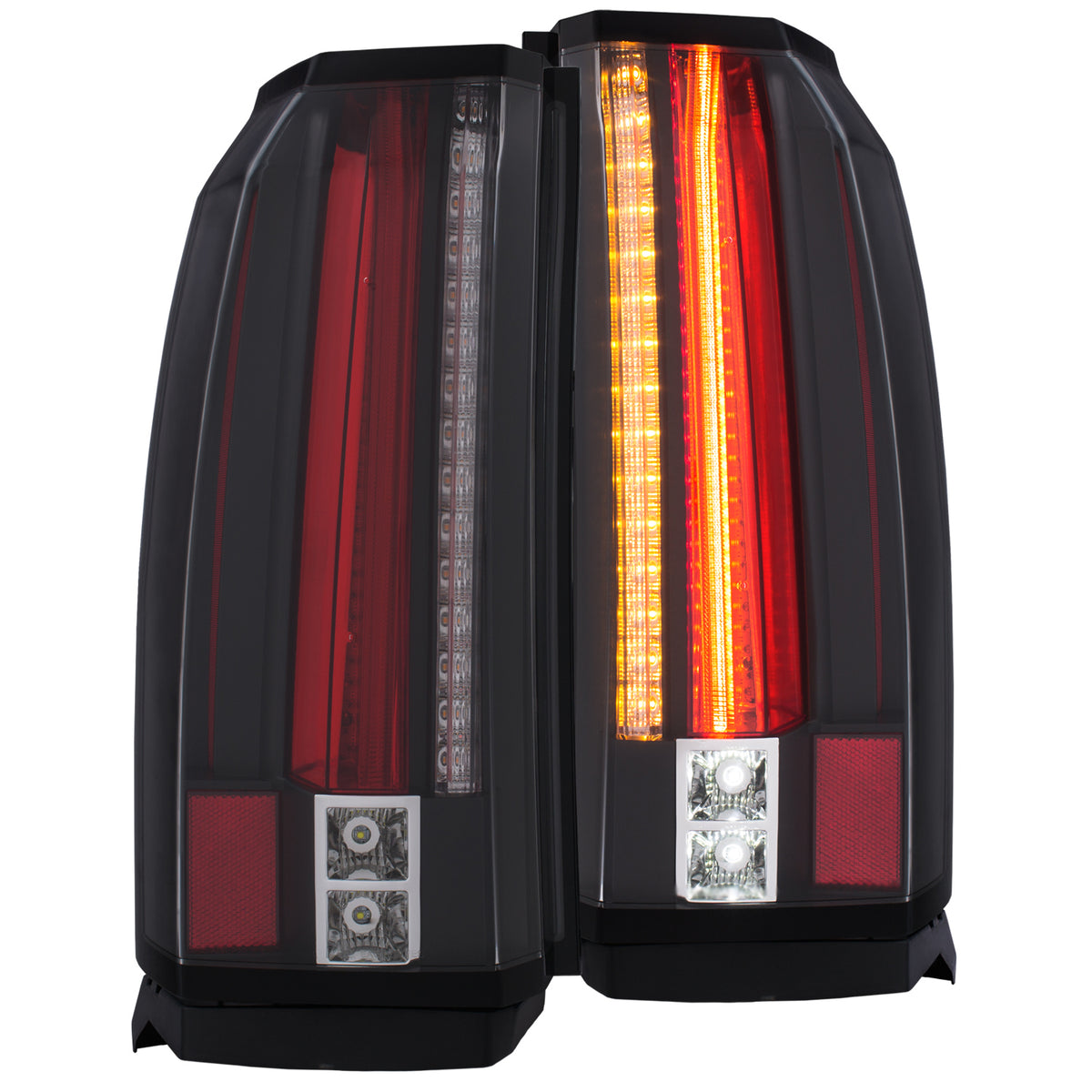 Tail Light Set LED Clear Lens Black Housing Pair GMC Yukon/XL 2015-2020 AnzoUSA
